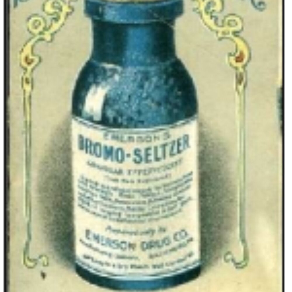 Set of 3 Vintage Cobalt Blue Glass Bottles Emerson Bromo Seltzer Drug Co, c.1956 - Picture 6 of 6
